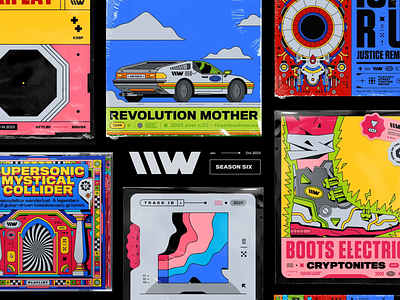 \\WAVES – season six abstract animated artwork bashbashwaves boot brutalism dua lipa frame to frame graphic design justice loop looping mantra motion graphics psychedelia psychedelic racecar rhox typography vintage waves