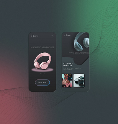 Magnetic Hedphones app design graphic design headphones logo mobile ui