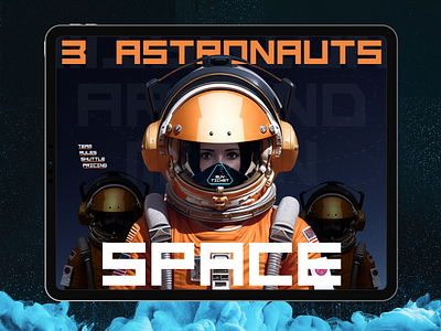 Space travel - Website Design ai astronauts blue contrast design futures layout orange space ui ux vybornov web website