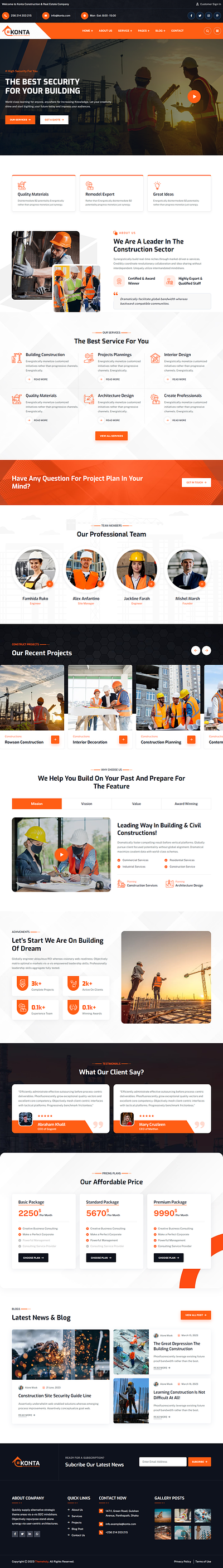 Konta - Construction & Real Estate Company HTML Template renovation