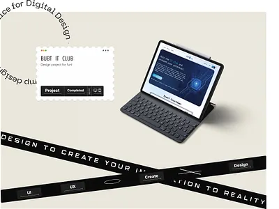 IT Club Landing page graphic design ui