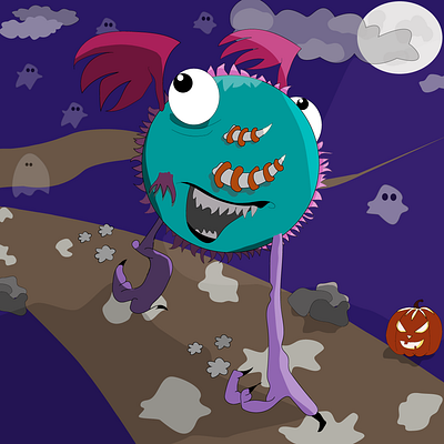 Illustrated Halloween 2d book chacarter characterdesign design halloween illustration illustrator