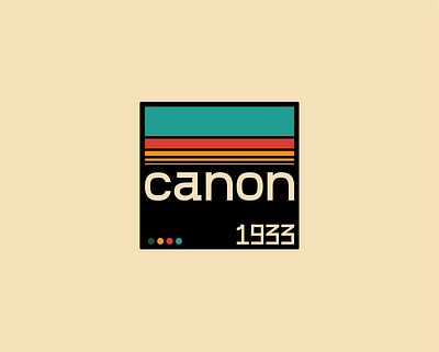 Canon retro graphic design illustration