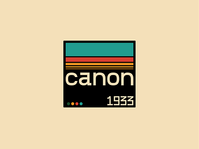 Canon retro graphic design illustration