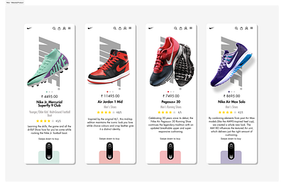 Samples - Nike Product Page (Mobile) content design design mobile app mockup page design produc design ui ux