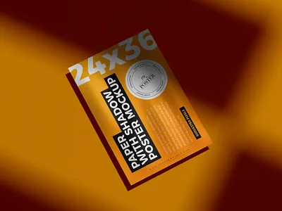 Free Shadow Poster Mockup poster mockup free