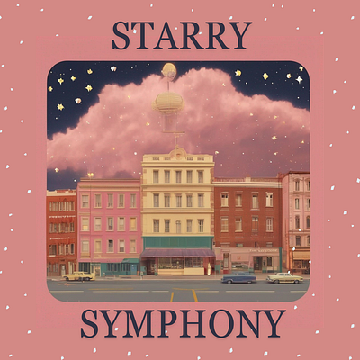 Starry Symphony aesthetic branding buliding clouds graphic design illustrative life logo love lovely magical music night pink star starry night starry symphony symphony ui ux