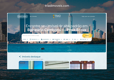Triad Imóveis - Real Estate website animation low code luxury real estate scroll animation ui web design webflow