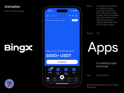 BingX - Crypto Exchange | Homepage Animation animate animation app bitcoin blockchain btc cash crypto currency design exchange finance homepage minimal minimalist nft ui web3