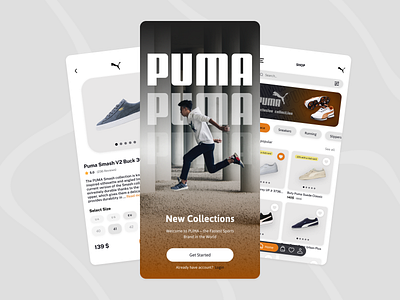 Ecommerce Mobile App PUMA branding designapp ecommerce mobileapp mobiledesign puma uiux