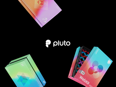 Pluto & spatial technologies 3d branding design graphic design logo technology vr webxr xr