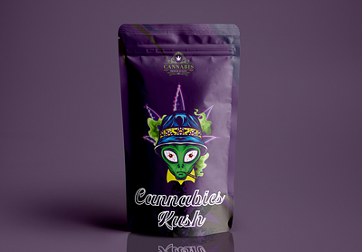 Cannabis Pouch Design cannabis cannabis life cannabis pouch design cbd food ganja hemp joint pouch kush kush for life label design logo packaging pouch