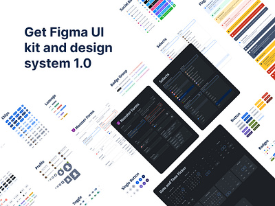 Get Design System 1.0 Version (FREE) avatar badge button calendar checkbox chips components design system form input radio button select tag toggle ui ui kit upload ux