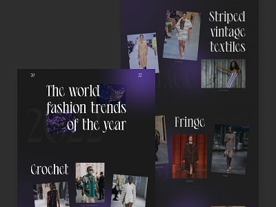 Fashion Trends 2022 Landing Page colors design fashion landing trends ui web design