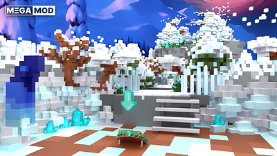 Blizzard 3d blizzard games lego megamod minecraft quest roblox snow tree voxel voxel graphics voxelart winter