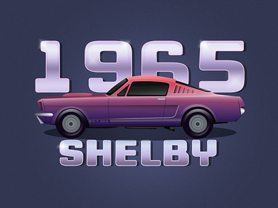 Shelby illustration mustang print shelby vector