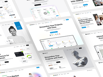 Riddle UI - Web Design system dashboard dashboard ui design design system figma figma landing figma ui figma ui kit hero sections landing page one page product design secitons ui ui kit ux web web design