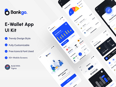 Bankgo - E Wallet App UI Kit transfer bank