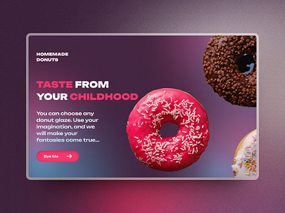 Presentation for donut online-shop design graphic design ui