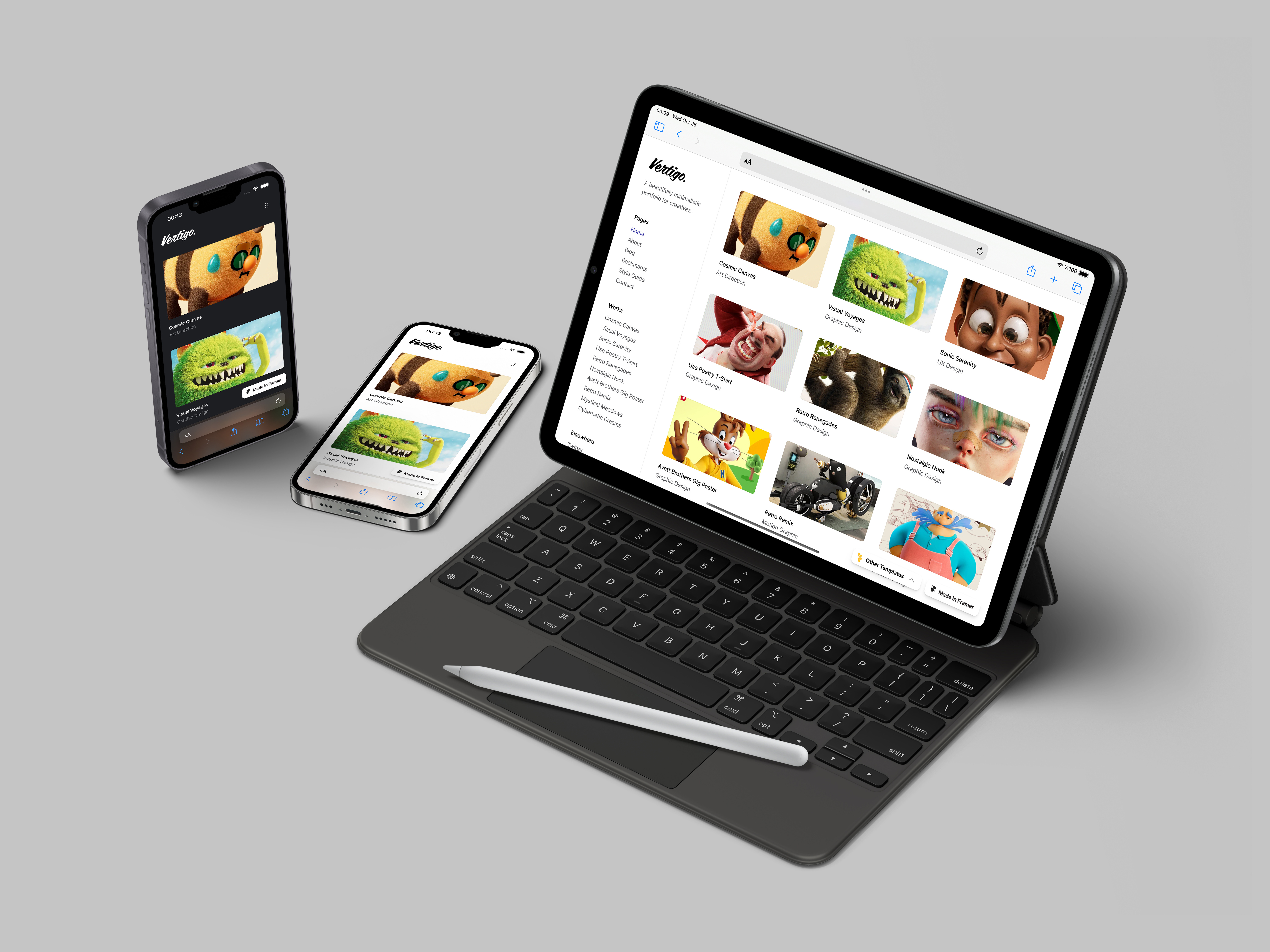 Vertigo framer framer template framer theme