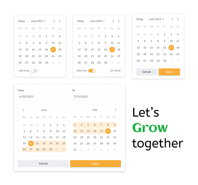 Date Picker calendar datepicker designinspiration interactiondesign mobileapp uiux ux webdesign