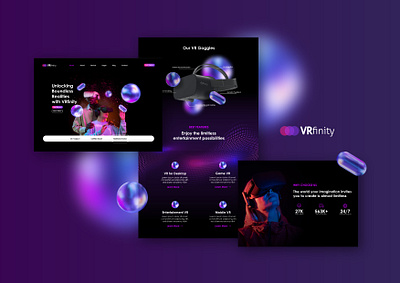 VRfinity Website Design design graphic design ui web design web graphics