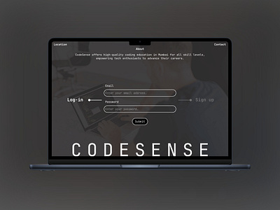 Landing page for a coding school. coding dailyui design minimalist ui ux website