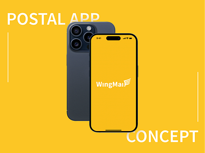 WingMail - Postal App Concept delivery app design logo mobile design postal app postal app design postal mobile typography ui uiux ux