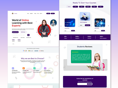 E- Learning Website app branding designs e learning education graphc design illustration landing page responsive design ui ux web page wesite