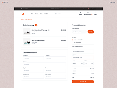 Rayna UI - E-commerce checkout buttons checkout page chips component component library dashboard dashboard ui design design system ecommerce ecommerce ui figma design system icon illustration ui ux web web design web ui