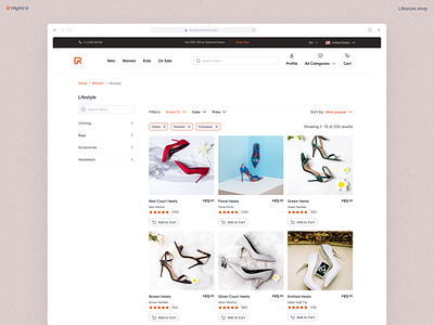Rayna UI - E-commerce shop chips component component library dashboard dashboard ui design design system ecommerce ecommerce shop figma design system icon pack icon set icons product ui shop ui shopify ui ui card ui design web ui
