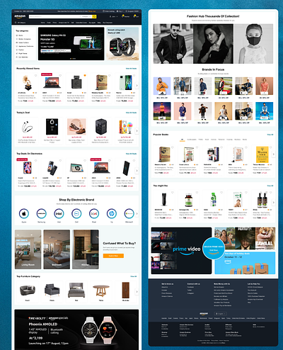 Amazon Landing Page Redesign amazon branding case study dailyui design figma graphic design illustration logo ui ux vector webdesign