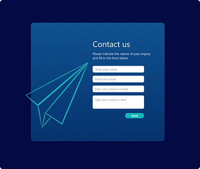 DailyUI #028 - Contact page ui ux