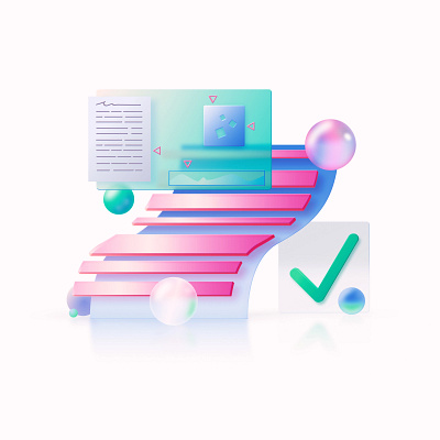 H1 - Online Illustrations abstract adobe adobe after effects adobe illustrator art direction conceptual design glass gradients graphic design online tech ui web web illustration