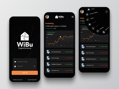 WiBu - Crypto Currency App UX/UI Design app appdesign branding creative design figma foryou graphic design highview minimilistic modern shot ui unique ux