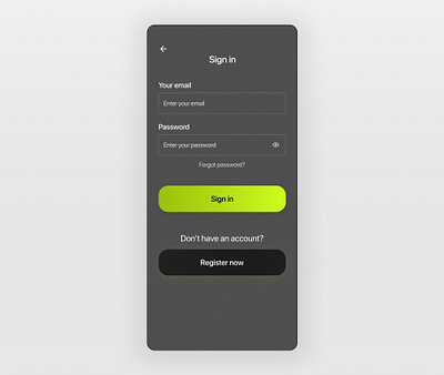 Login Screen app d design product ui ux