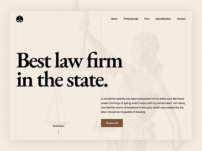 Lawyer Firm Business Landing Page Website Inspiration above the fold bussiness design firm landing law law firm lawyer minimal ui ux website