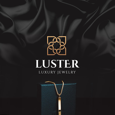 LUSTER || LUXURY JEWELRY LOGO branding design gold golden logo gradient graphic design icon jewelry jewelry logo logo logo design logomark luxurious luxury luxury logo premium shop
