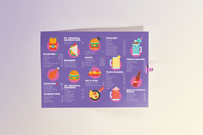 Menu Flyer- Neon Castle branding graphic design