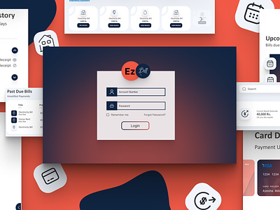EzBill | An E-Billing Web UI Design e billing ui ux webdesign
