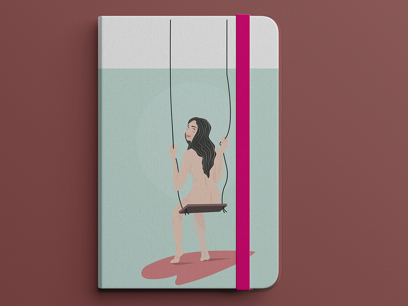 swinging -graphic illustration graphic design illustration love swing woman