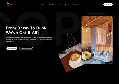 Restaurant Website Design branding design typography ui ux