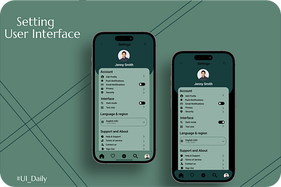 Settings dailyui graphic design ui
