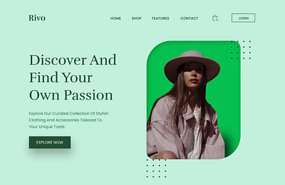 Rivo Web Design app fashion fashion website figma graphic design landing page ui ui design uiux ux ux design web web design website