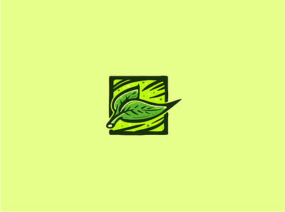 green leafs bold branding graphic design green healthy leafs logo modern nature organic