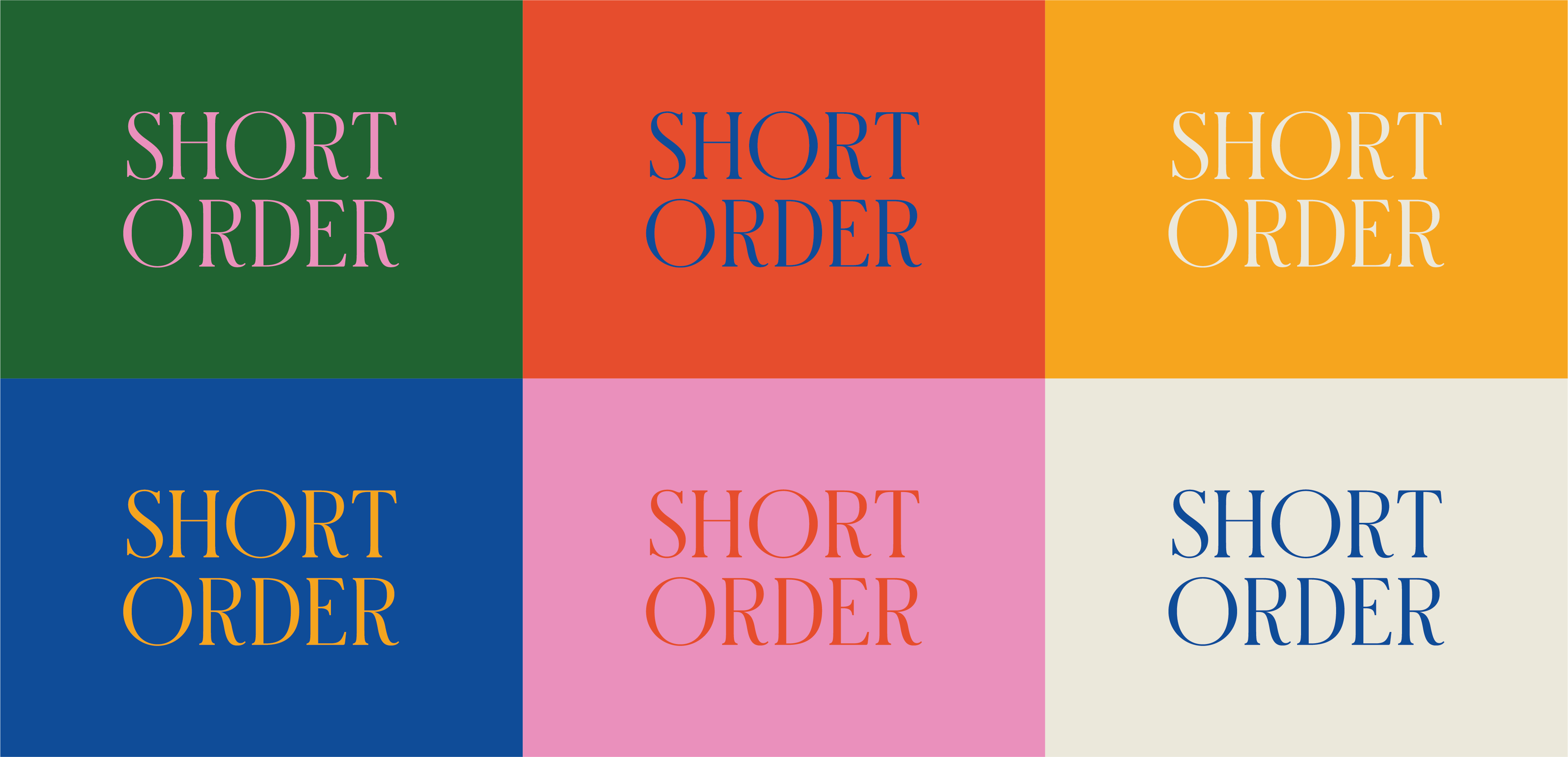Short Order Logotype & Palette branding color palette graphic design