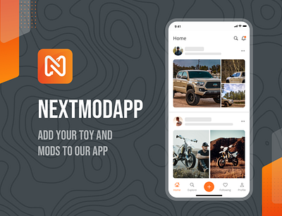 NextModApp Landing Page app design landing page mobile design
