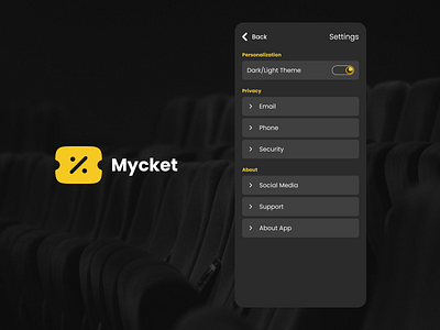 Settings App Mycket - DailyUI dailyui settings simple ui