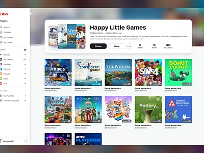 Game Tracking — Playlist, Menus and More gaming ign reviews tracking video games