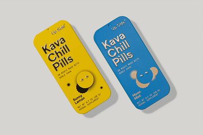 Up Side Kava Chill Pills Packaging Design branding food packaging mints packaging design